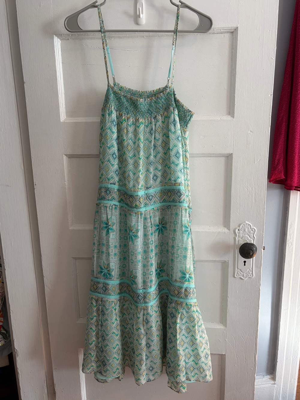 NWT Calypso St. Barth Printed Spaghetti-Strap Silk Dress